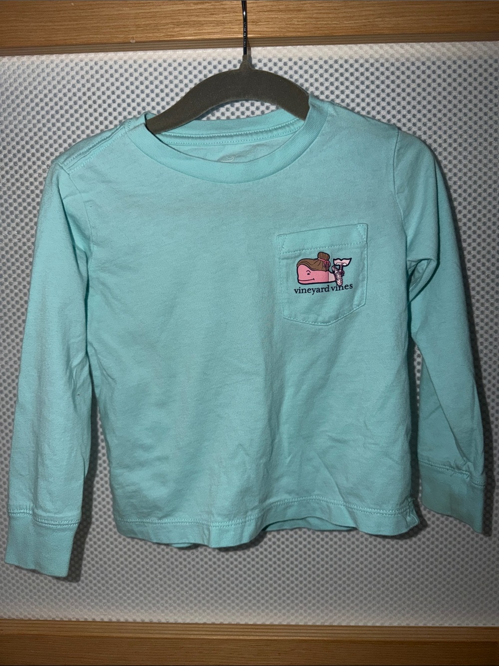 Vineyard Vines Ballerina Toddler Long-Sleeve Pocket Tee - Aqua